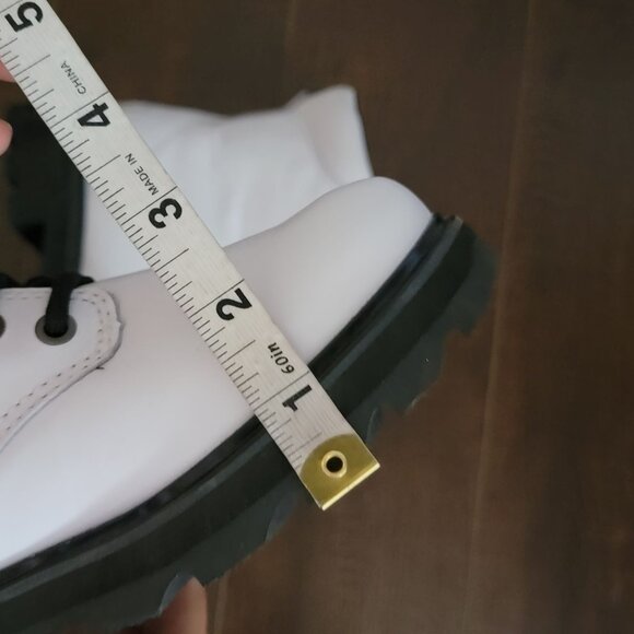 NEW Sorel Lennox Lace STKD Boots Womens 7.5 White Lug Combat Whimsigoth Grunge - Picture 10 of 11